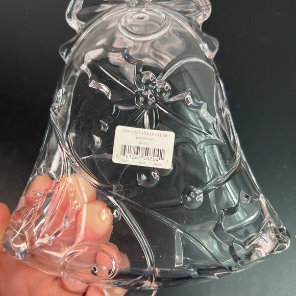 Mikasa Angel Tea Candle Holder & Bell Shaped Clear Crystal Candy Dish Christmas - Picture 7 of 13